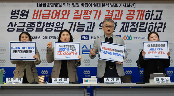 전국 45곳 상급종합병원 비급여 비율 비교했더니…민간·수도권↑