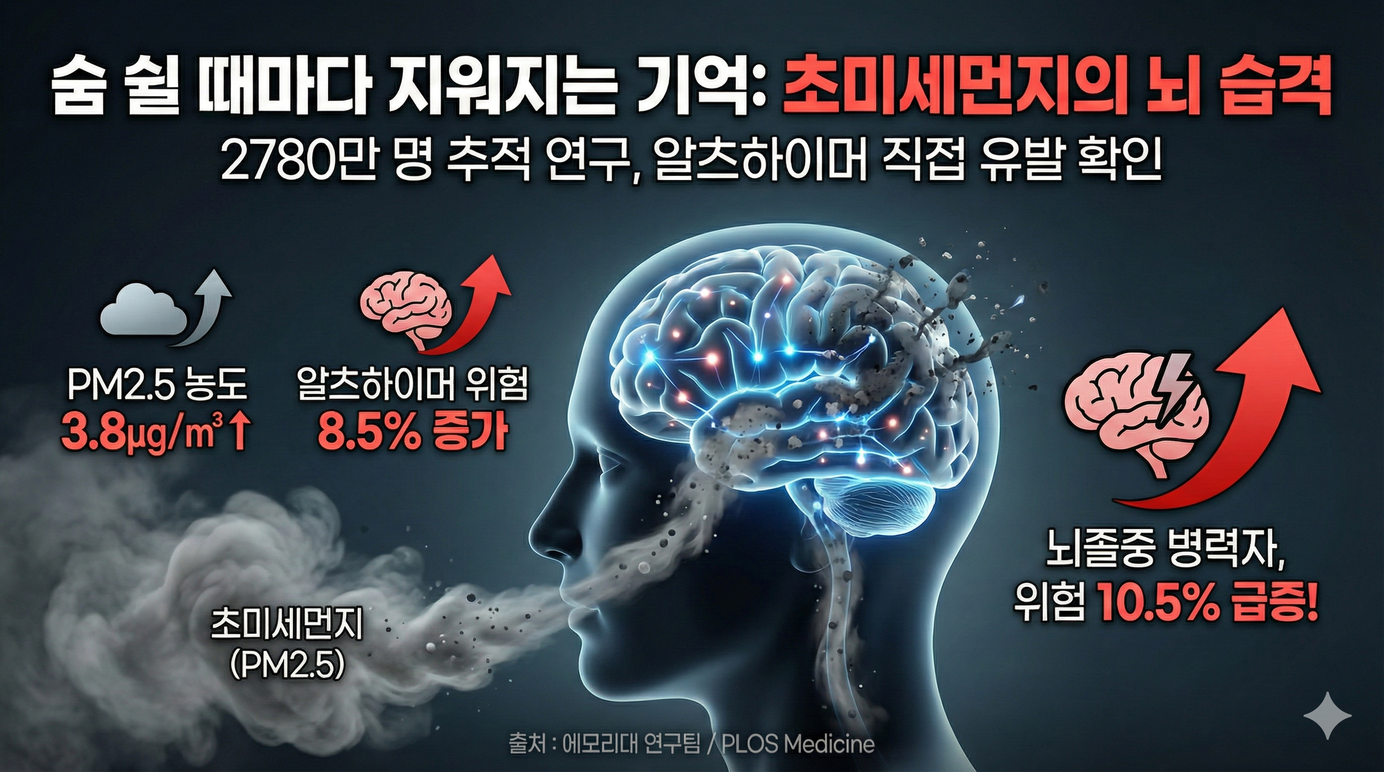 "나쁜 공기가 기억을 삼켰다"…초미세먼지 늘면 알츠하이머 위험 8.5% 뛰어 [수민이가 궁금해요]